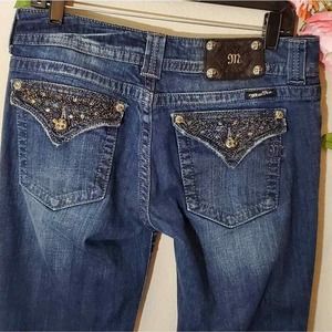 Miss me studded chain bootcut jeans size 31‎